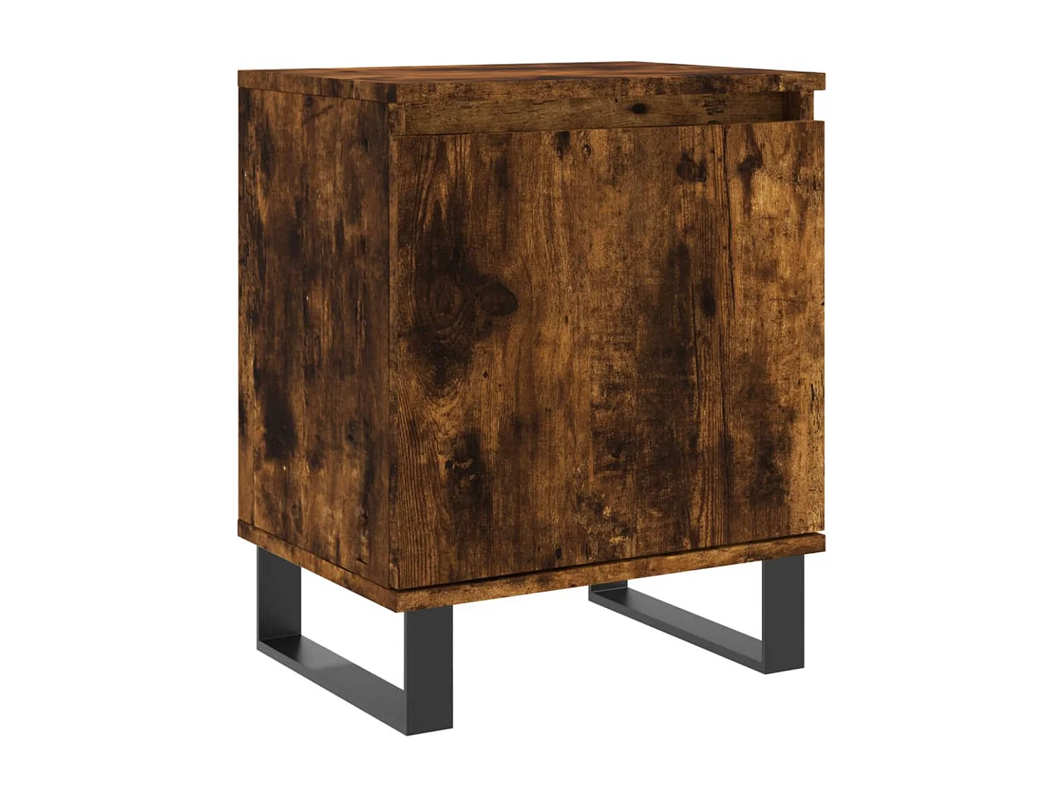 Table de chevet chêne fumé 40x30x50 bois d'ingénierie