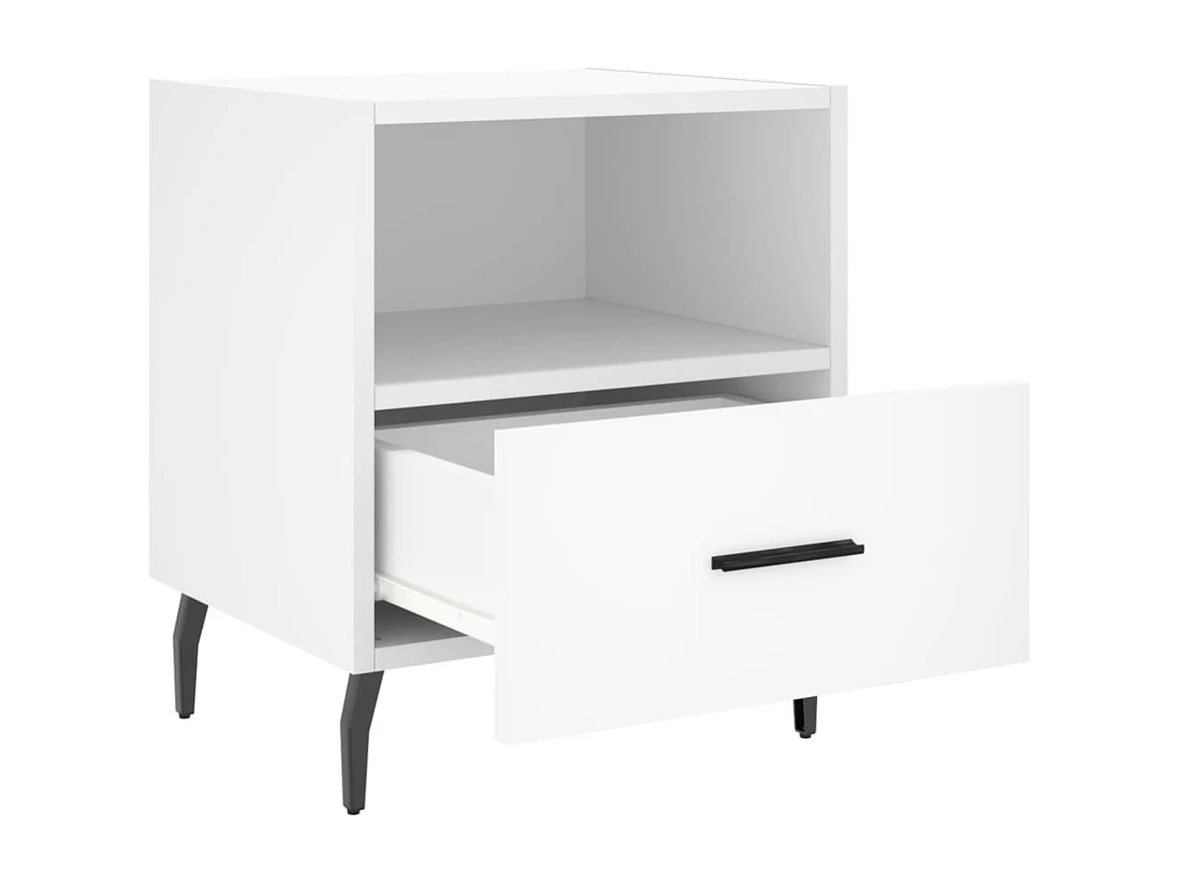 Tables de chevet 2 pcs blanc 40x35x47,5 bois d’ingénierie