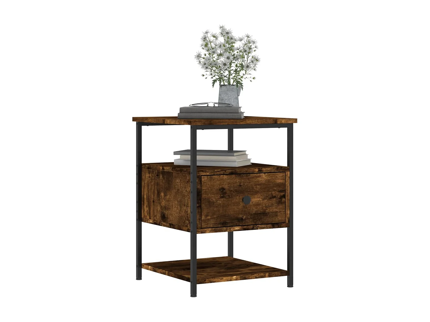 Tables de chevet 2 pcs chêne fumé 40x42x56 bois d'ingénierie