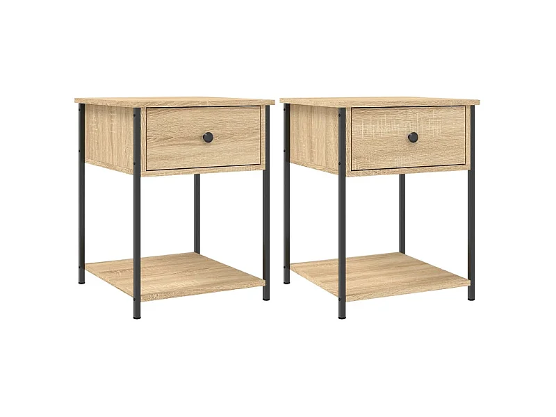 Tables de chevet 2 pcs chêne sonoma 44x45x58 bois ingénierie
