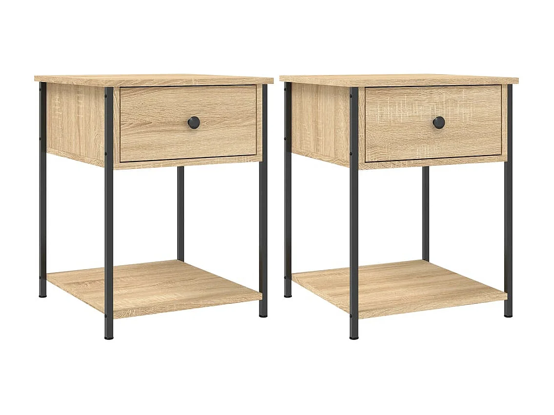 Tables de chevet 2 pcs chêne sonoma 44x45x58 bois ingénierie