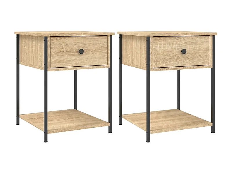 Tables de chevet 2 pcs chêne sonoma 44x45x58 bois ingénierie