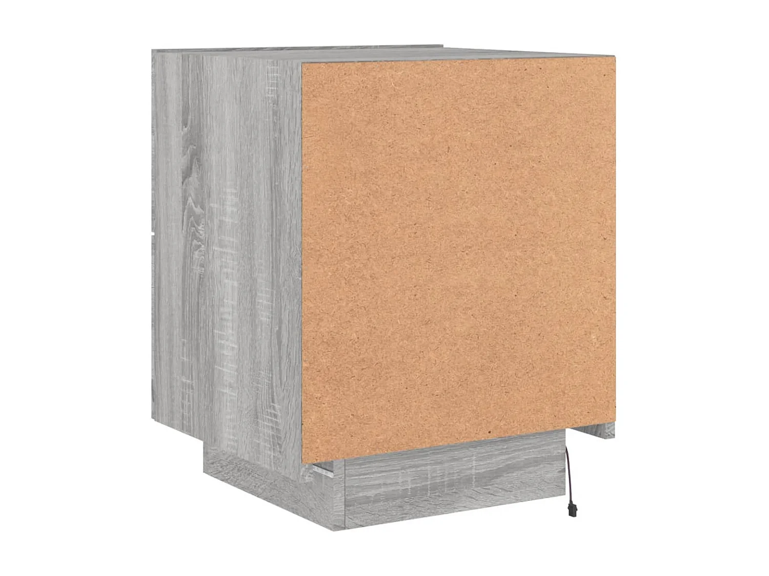 Armoires de chevet et lumières LED 2 pcs sonoma gris