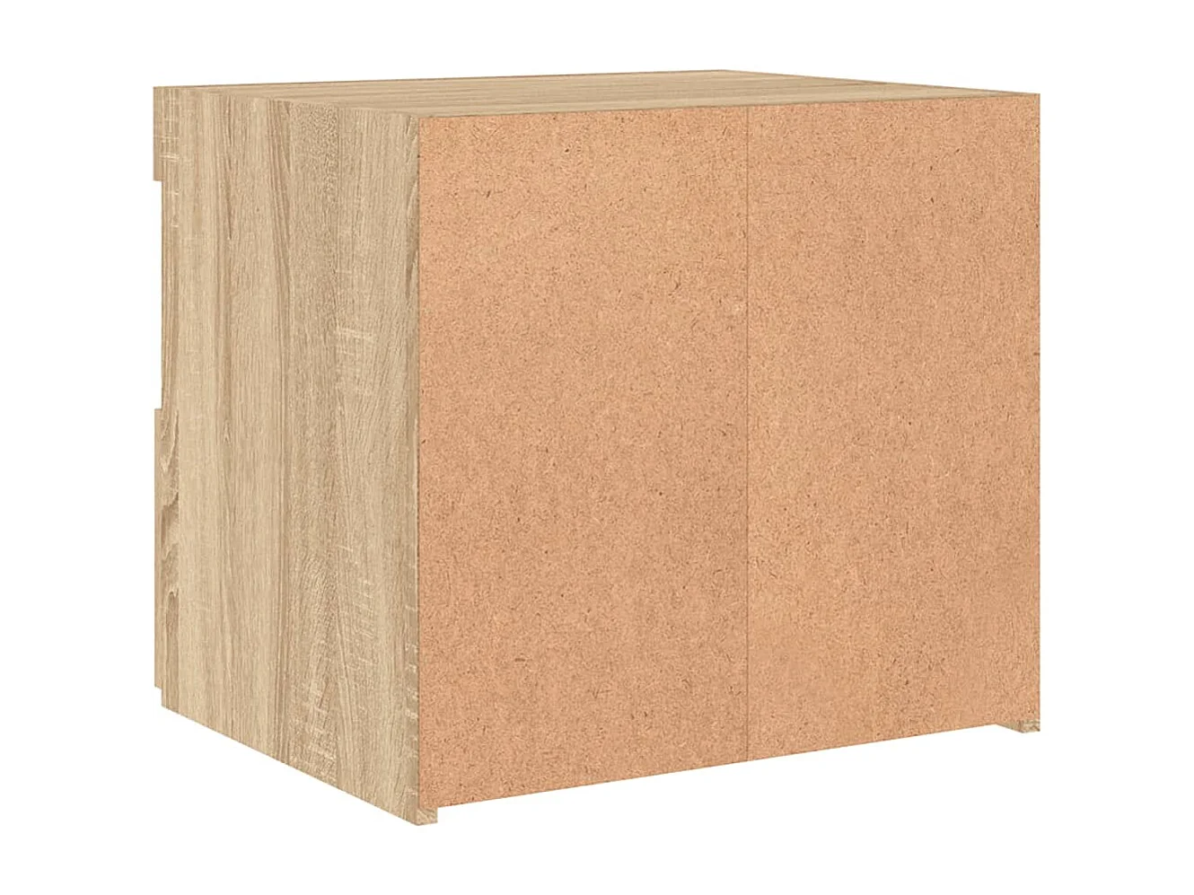 Table de chevet avec lumières LED chêne sonoma 50x40x45