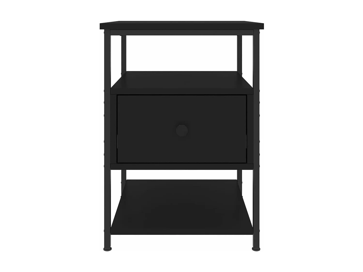 Tables de chevet 2 pcs noir 40x42x56 bois d’ingénierie