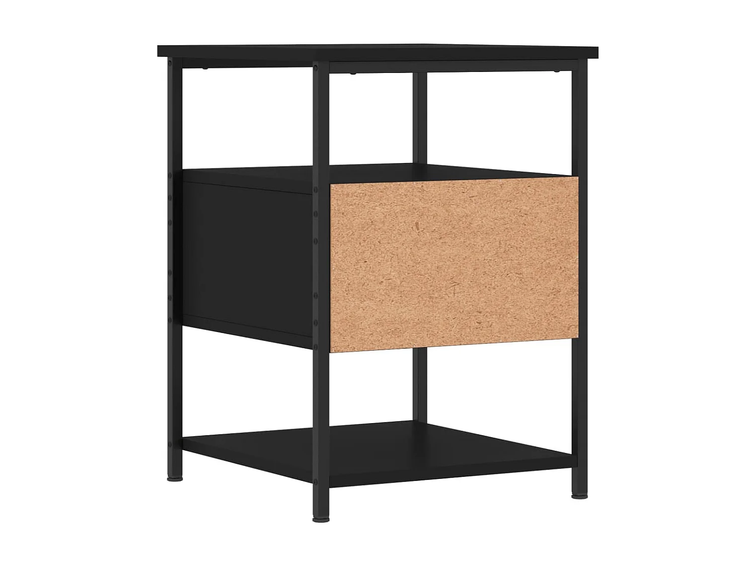 Tables de chevet 2 pcs noir 40x42x56 bois d’ingénierie