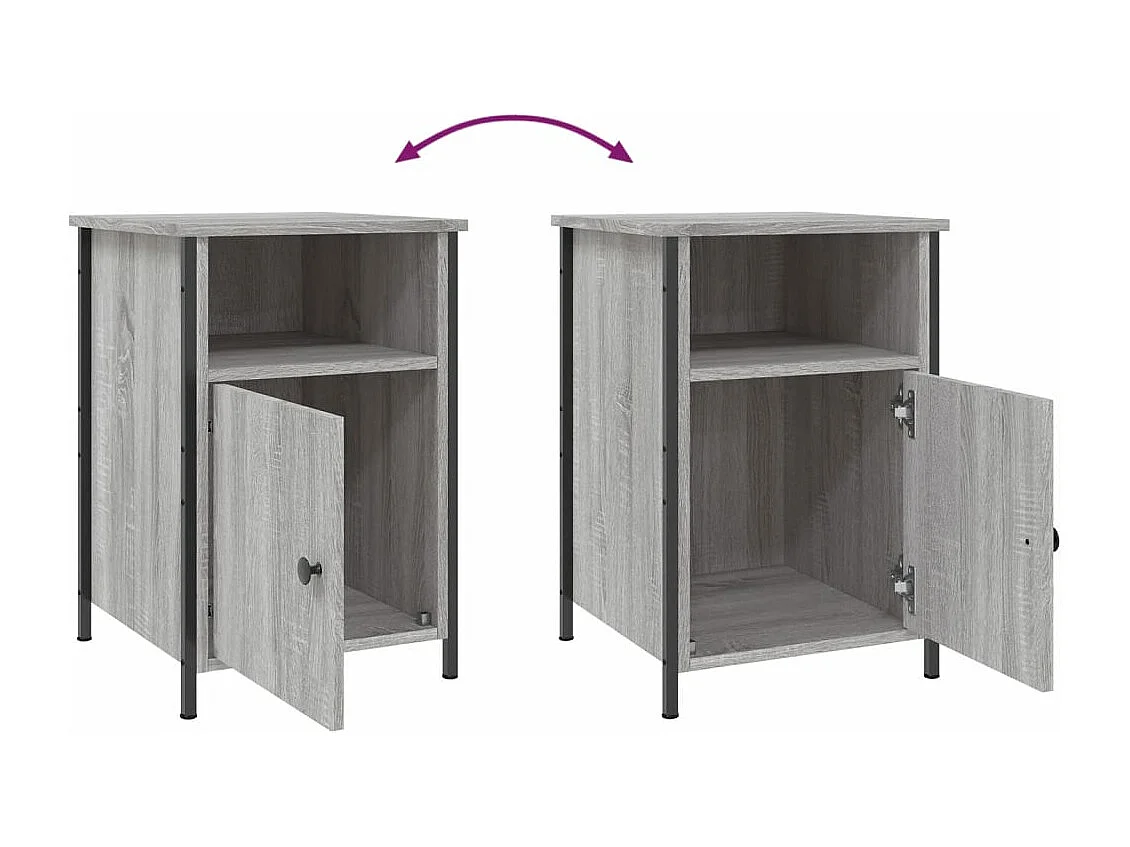 Table de chevet sonoma gris 40x42x60 bois d'ingénierie