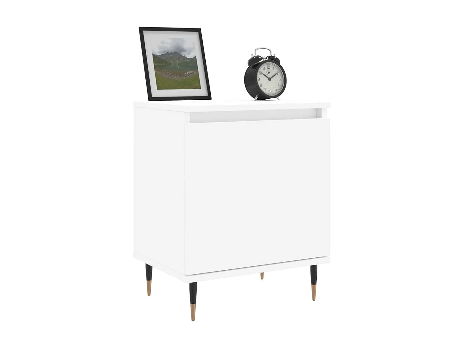 Tables de chevet 2 pcs blanc 40x30x50 bois d'ingénierie