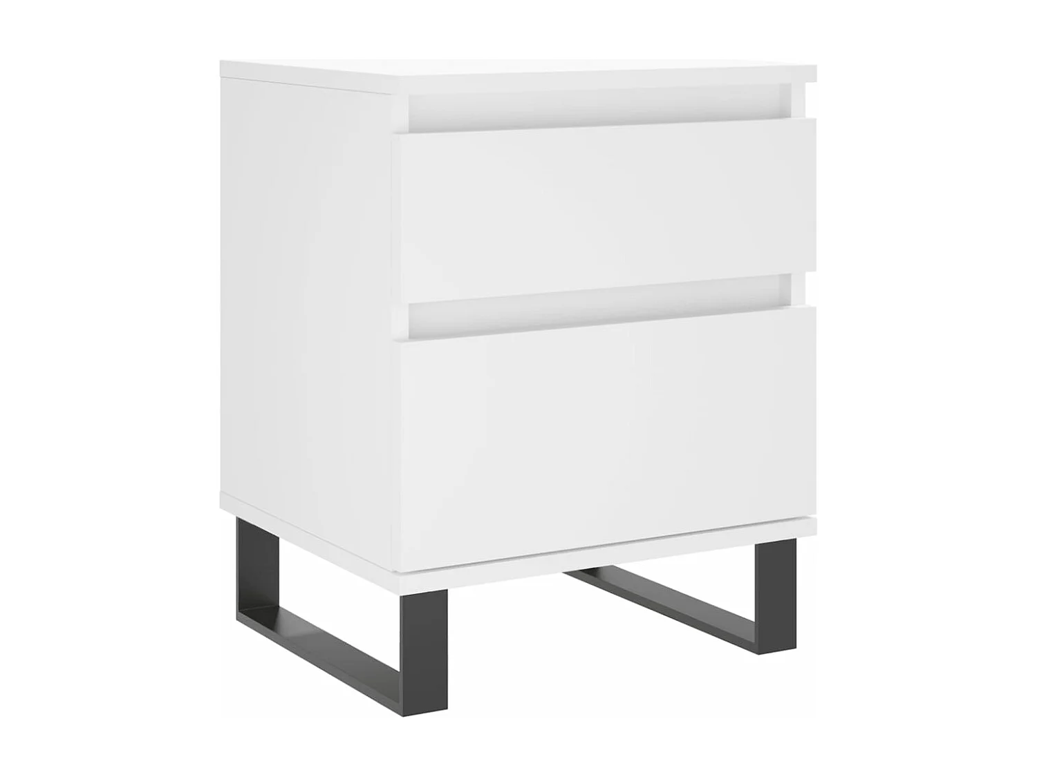 Tables de chevet 2 pcs blanc 40x35x50 bois d’ingénierie