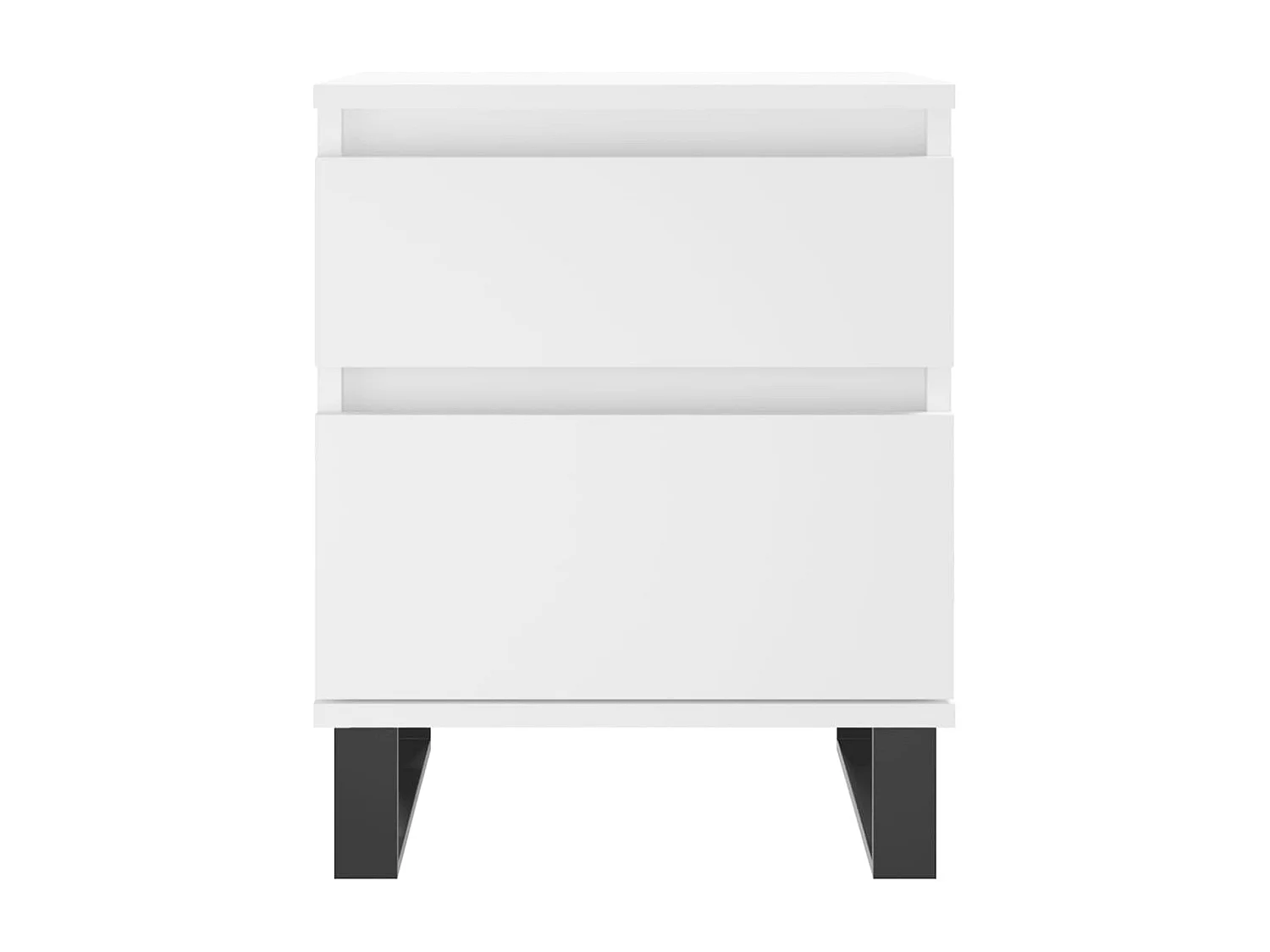 Tables de chevet 2 pcs blanc 40x35x50 bois d’ingénierie