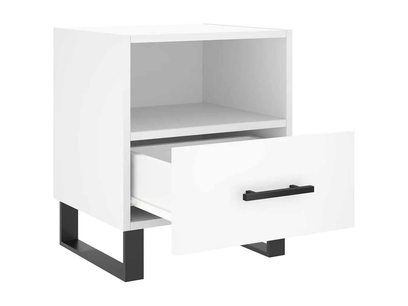 Tables de chevet 2 pcs blanc 40x35x47,5 bois d’ingénierie
