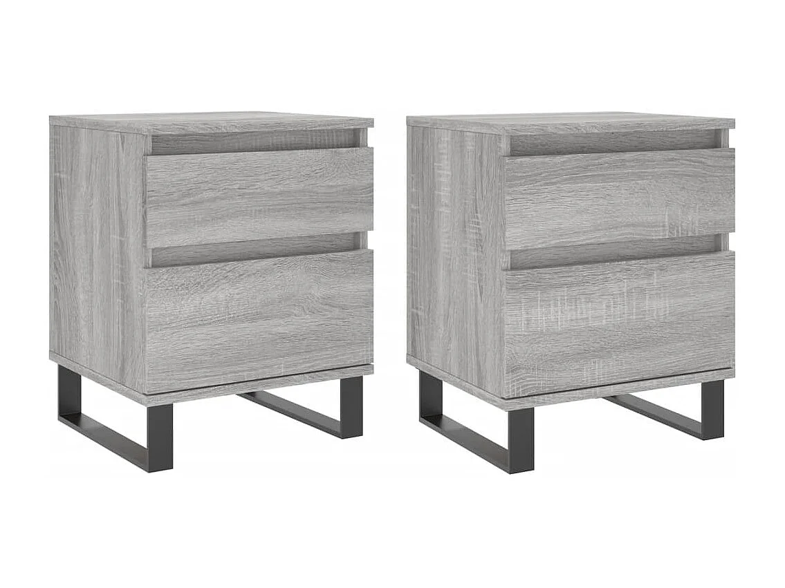 Tables de chevet 2 pcs sonoma gris 40x35x50 bois ingénierie