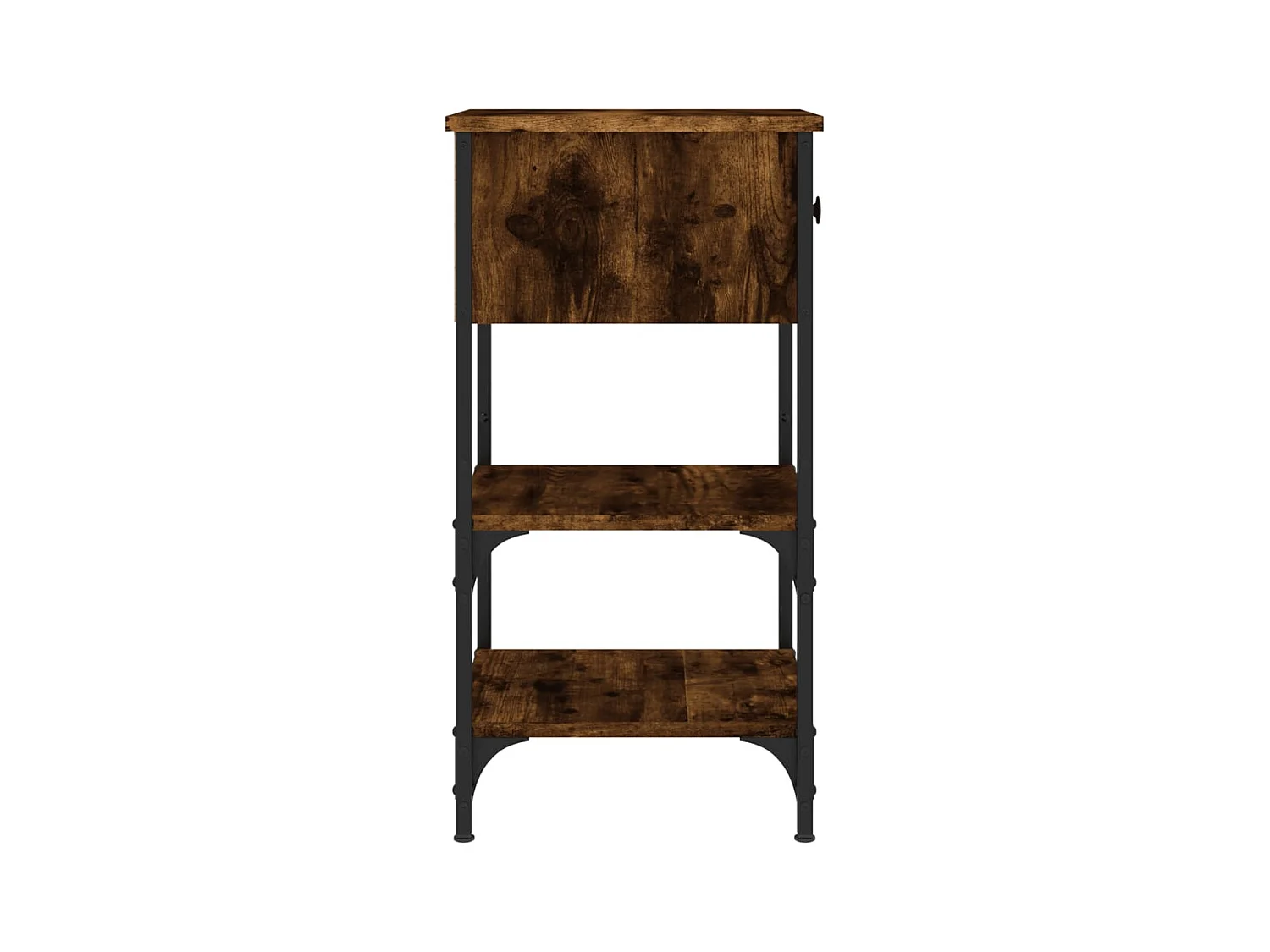 Table de chevet chêne fumé 34x36x70 bois d'ingénierie