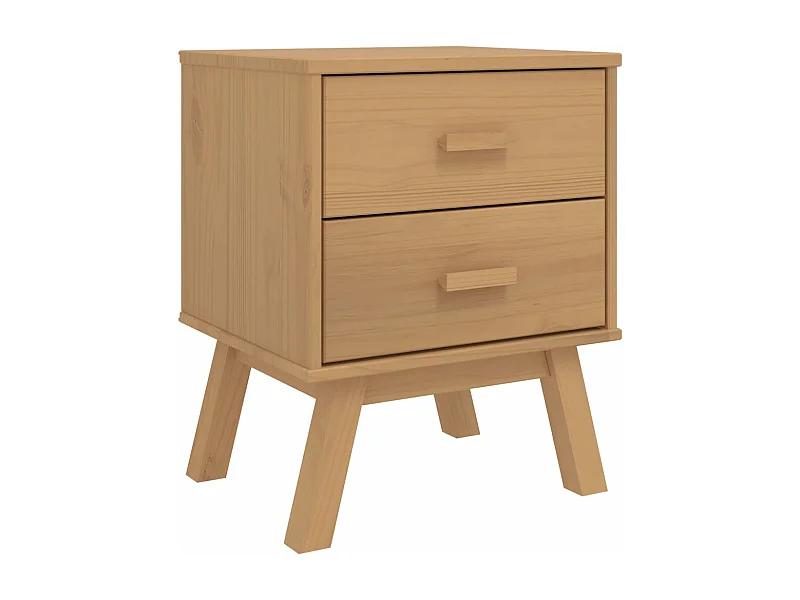 Table de chevet OLDEN marron bois de pin solide