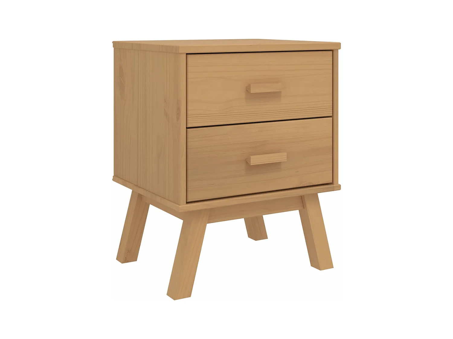 Table de chevet OLDEN marron bois de pin solide