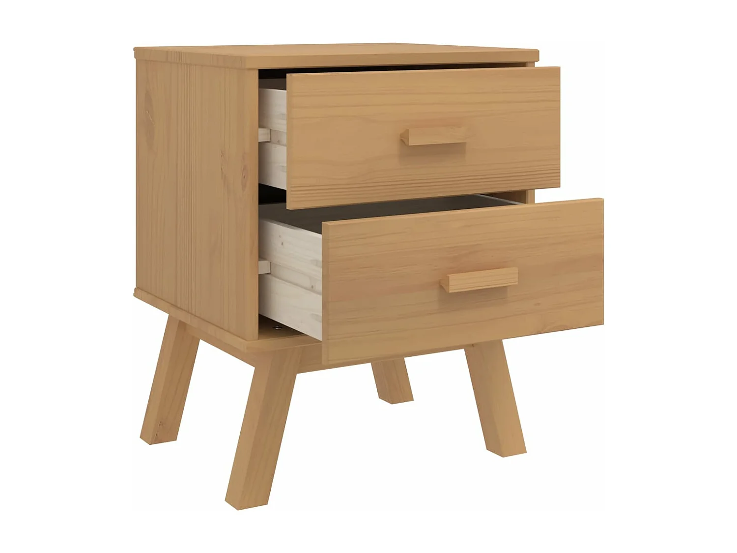 Table de chevet OLDEN marron bois de pin solide