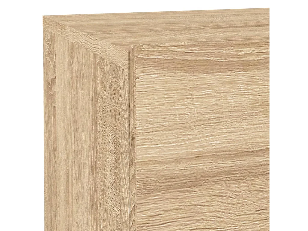 Table de chevet avec lumières LED chêne sonoma 70x36x40,5