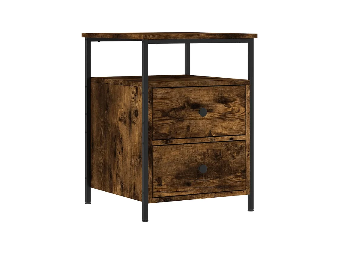 Tables de chevet 2 pcs chêne fumé 44x45x60 bois ingénierie