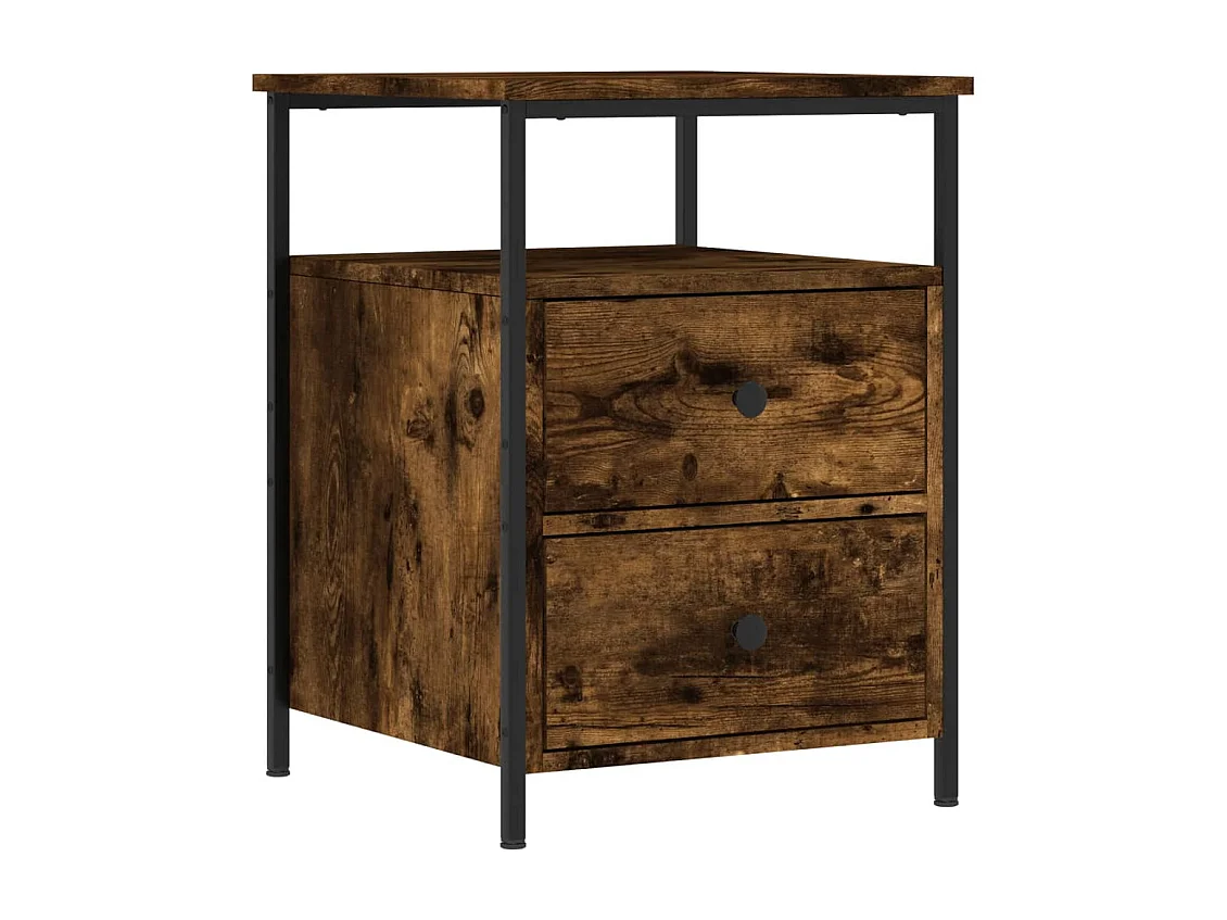 Tables de chevet 2 pcs chêne fumé 44x45x60 bois ingénierie