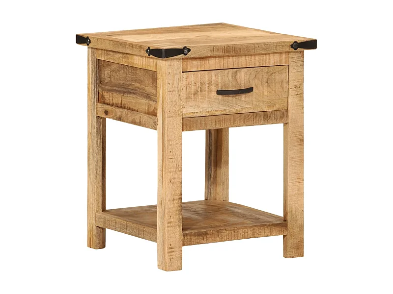 Table de chevet 40x40x50 bois de manguier massif