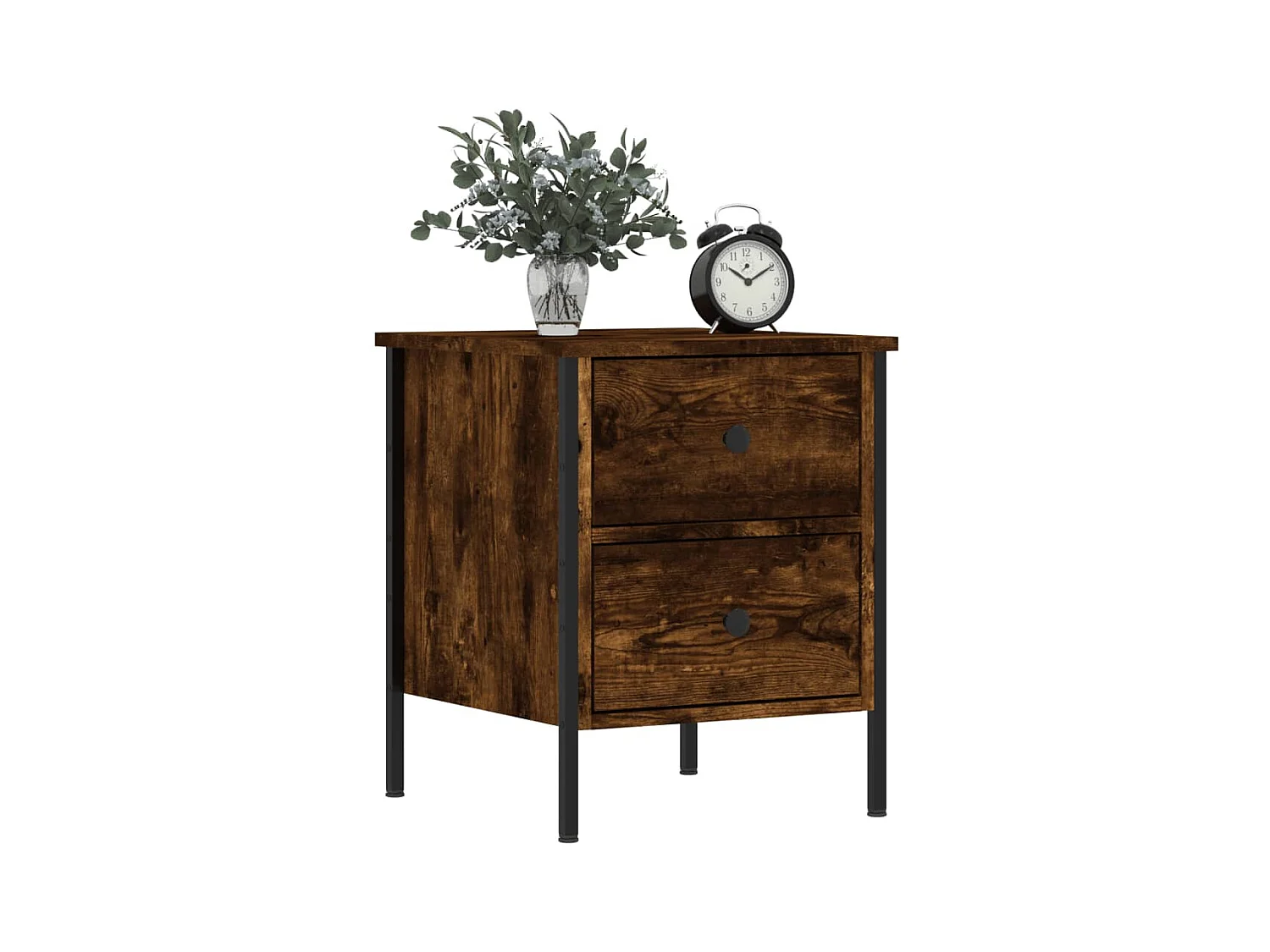 Tables de chevet 2 pcs chêne fumé 40x42x50 bois ingénierie