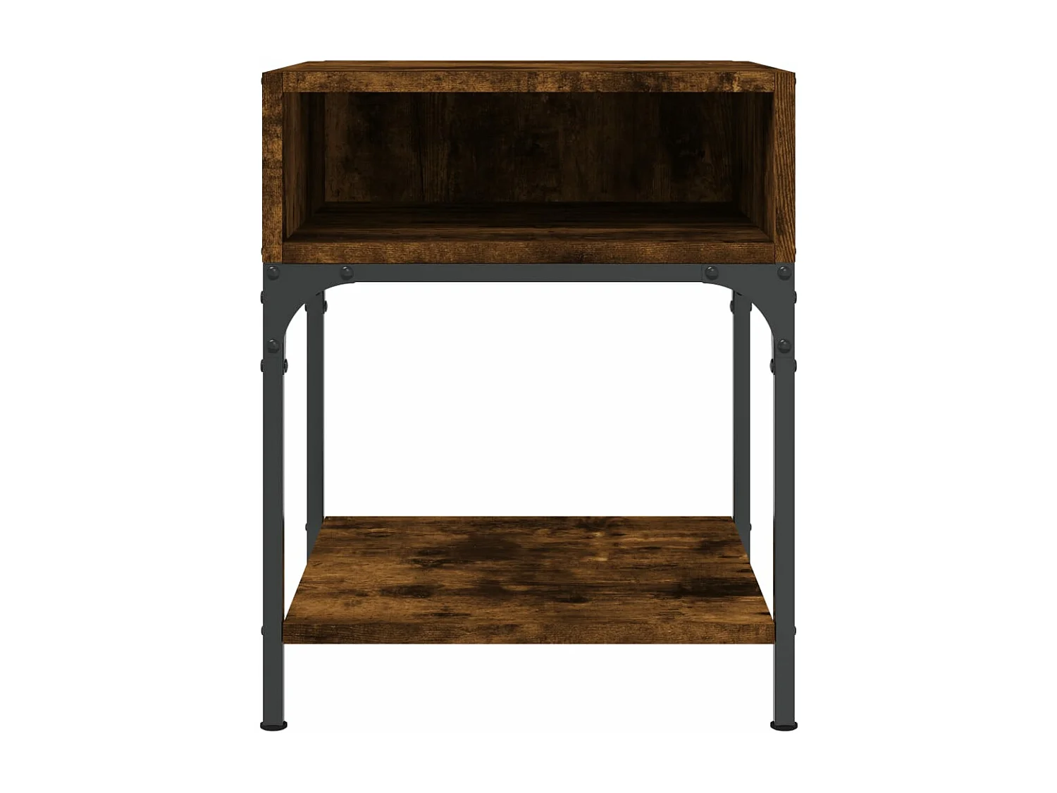 Table de chevet chêne fumé 40x41x50 bois d'ingénierie