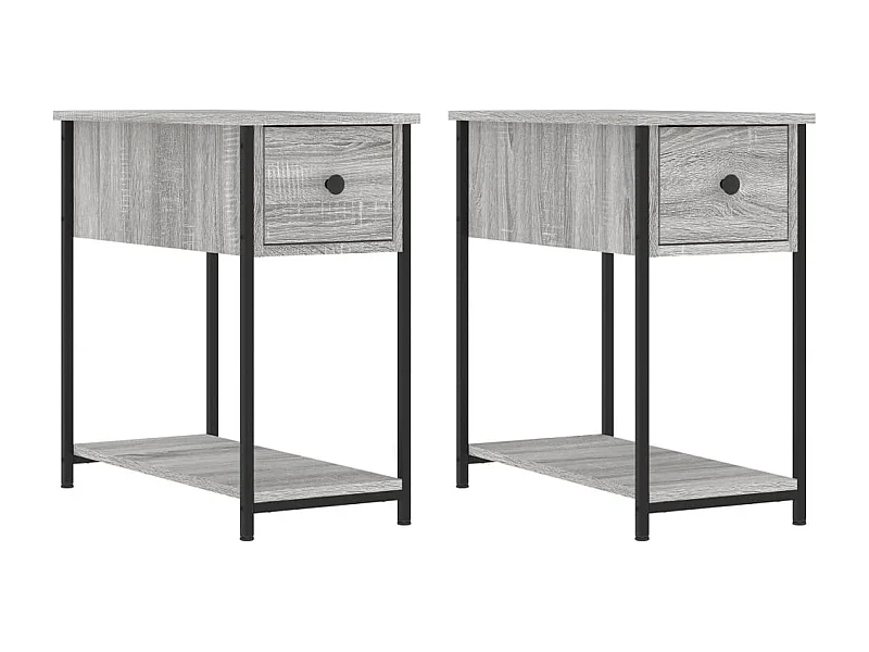 Tables de chevet 2 pcs sonoma gris 30x60x60 bois d'ingénierie