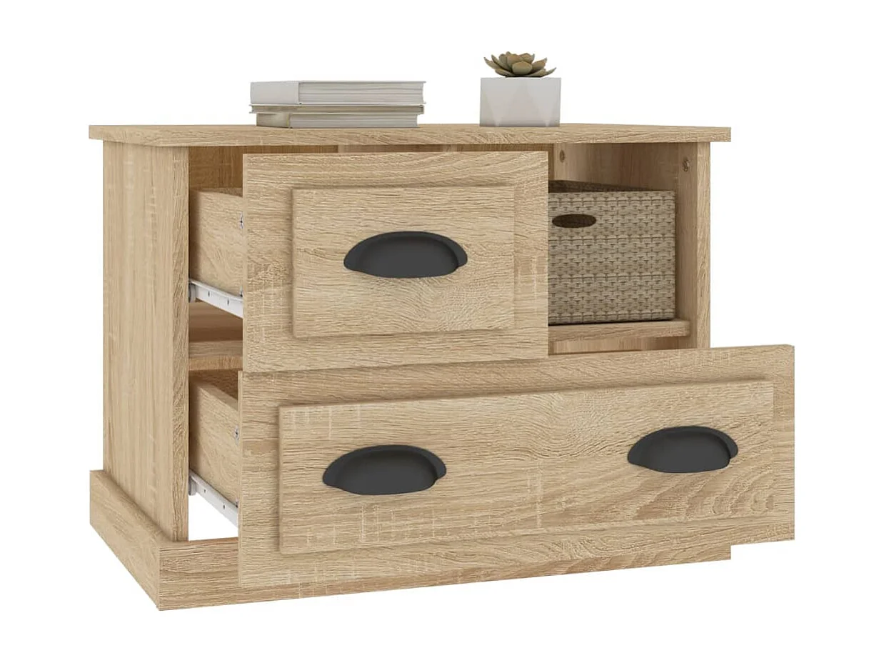 Nachtkastje 60x39x45 cm sonoma eikenkleurig