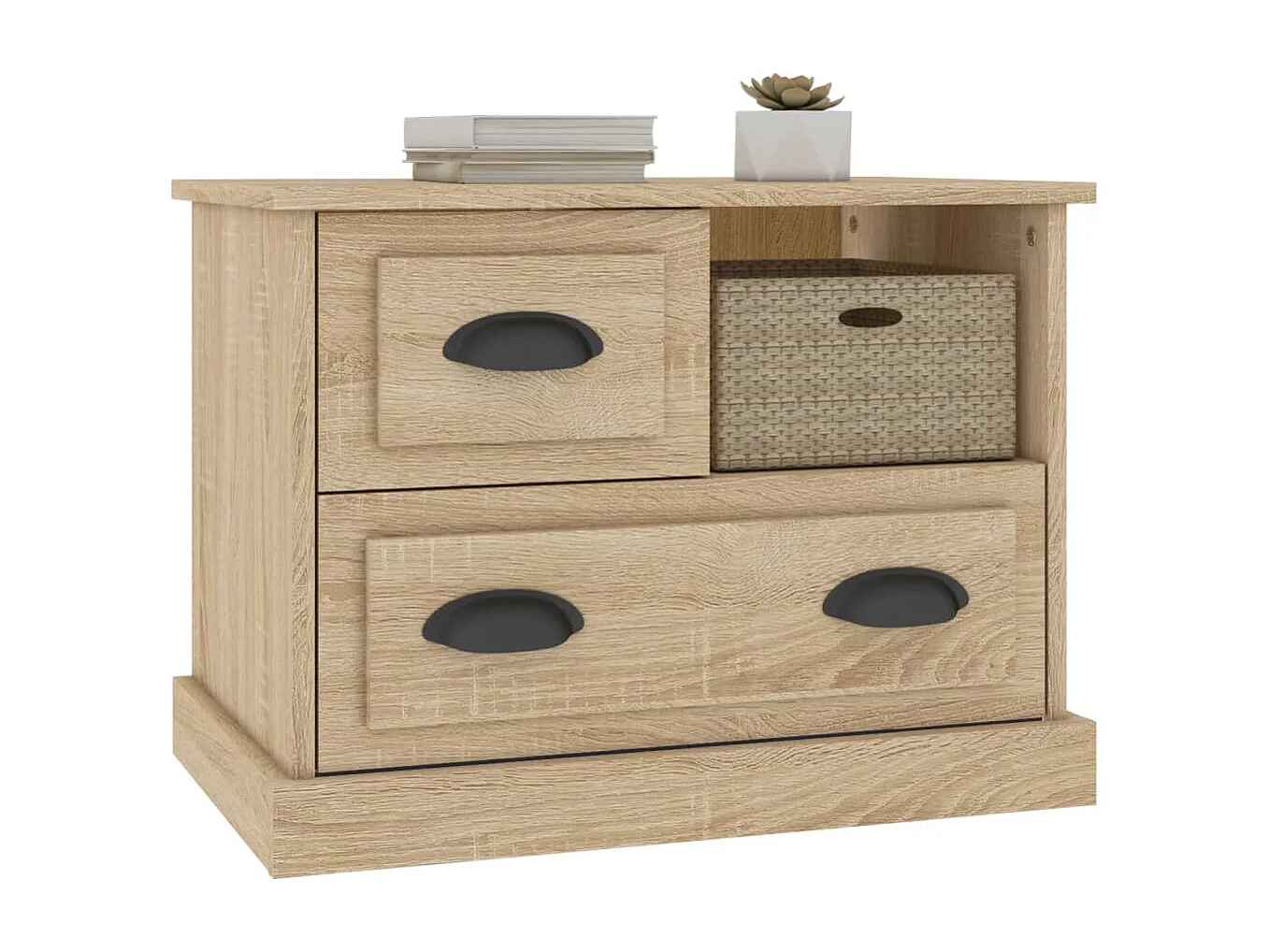 Table de chevet chêne sonoma 60x39x45