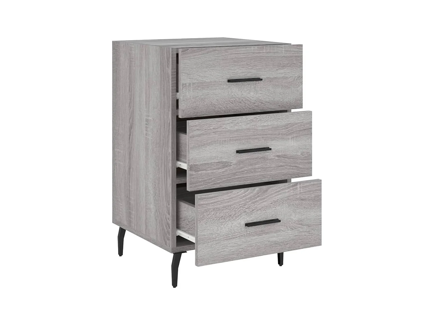 Table de chevet sonoma gris 40x40x66 bois d'ingénierie