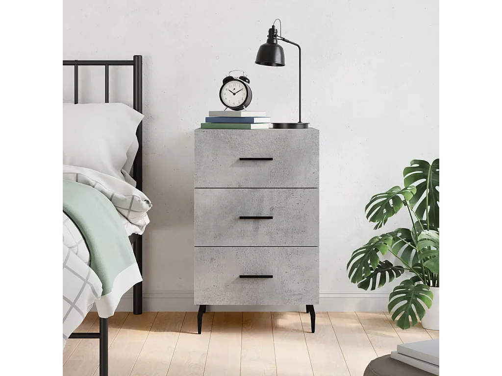 Table de chevet sonoma gris 40x40x66 bois d'ingénierie