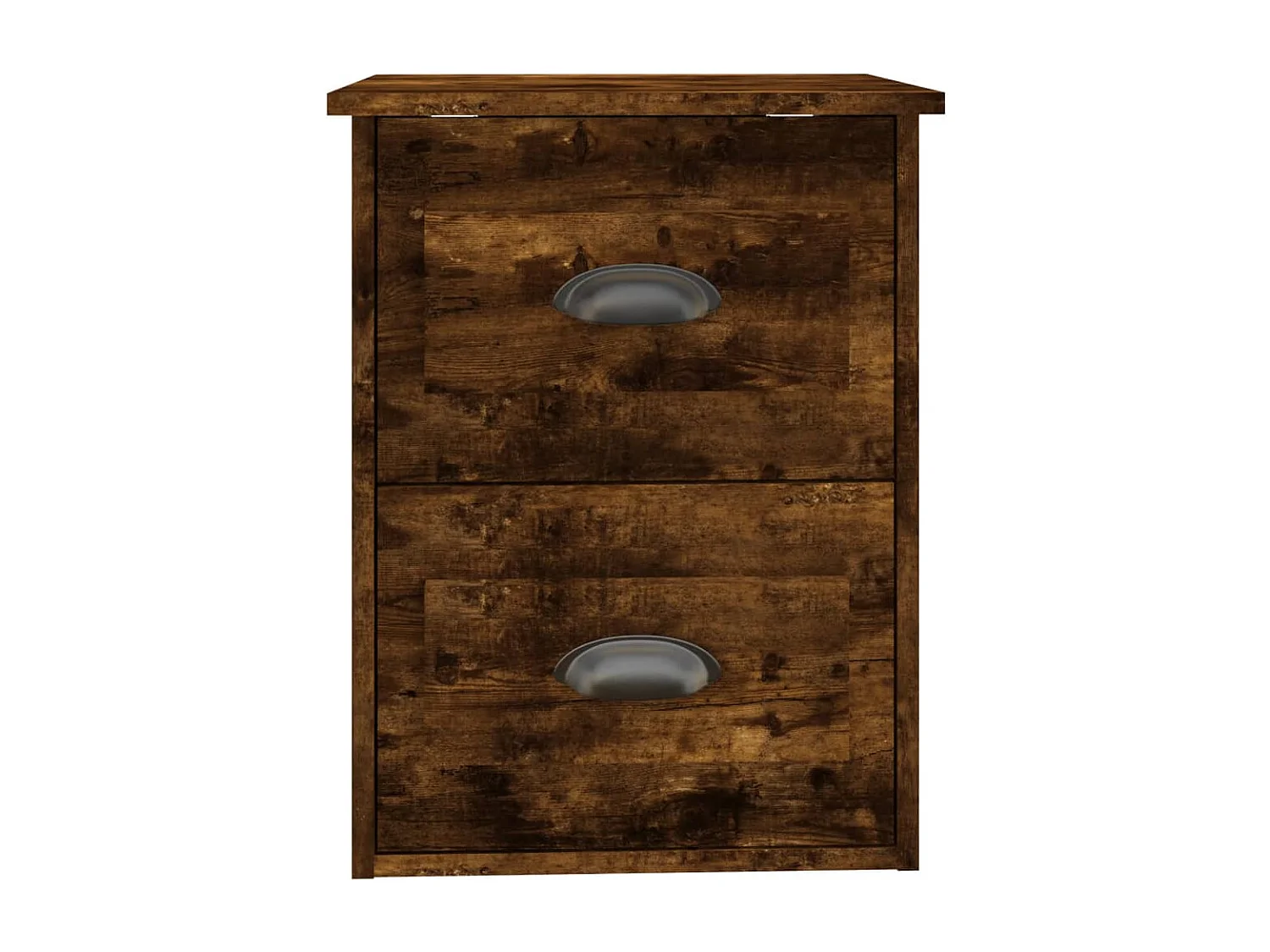 Table de chevet murale chêne fumé 41,5x36x53