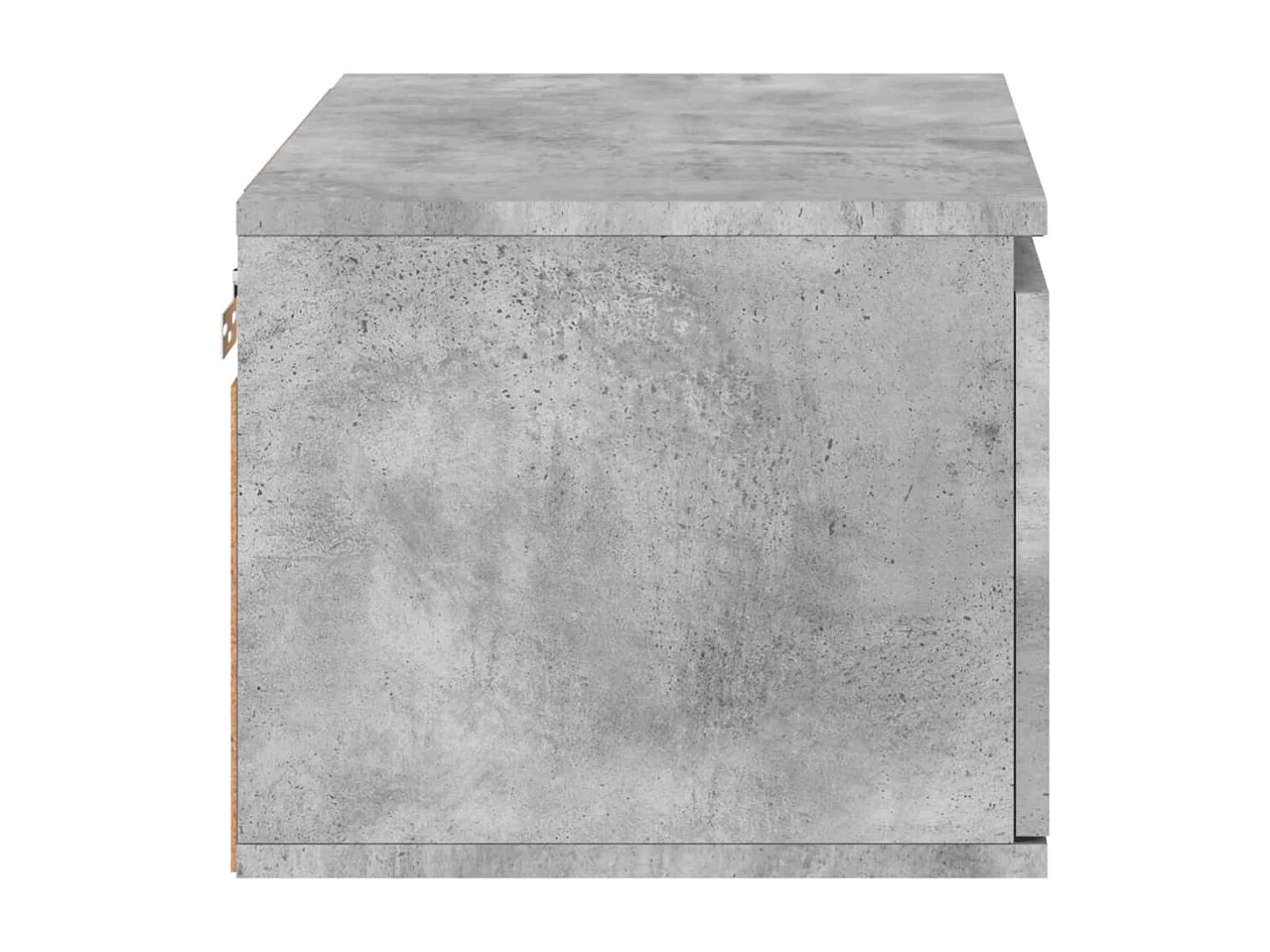 Tables de chevet murales avec lumières LED 2 pcs gris béton