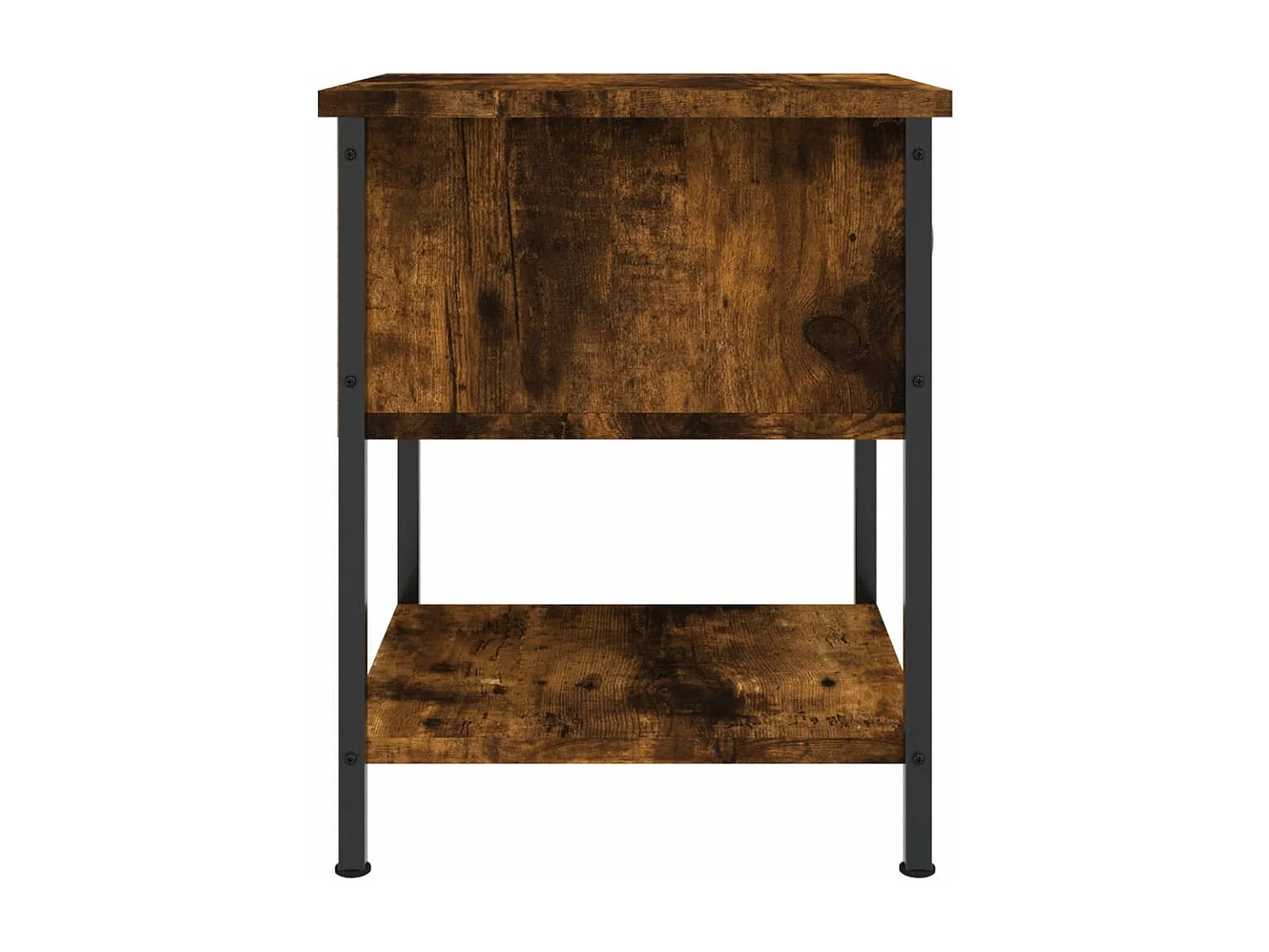 Table de chevet chêne fumé 34x35,5x45 bois d'ingénierie