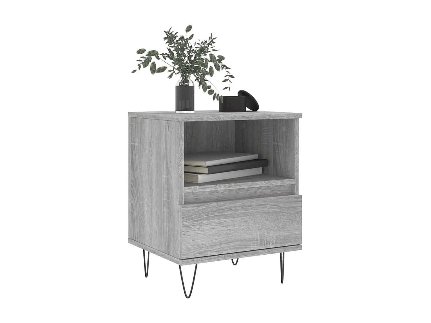 Tables de chevet 2 pcs sonoma gris 40x35x50 bois ingénierie