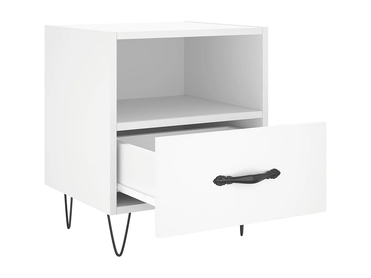 Tables de chevet 2 pcs blanc 40x35x47,5 bois d’ingénierie