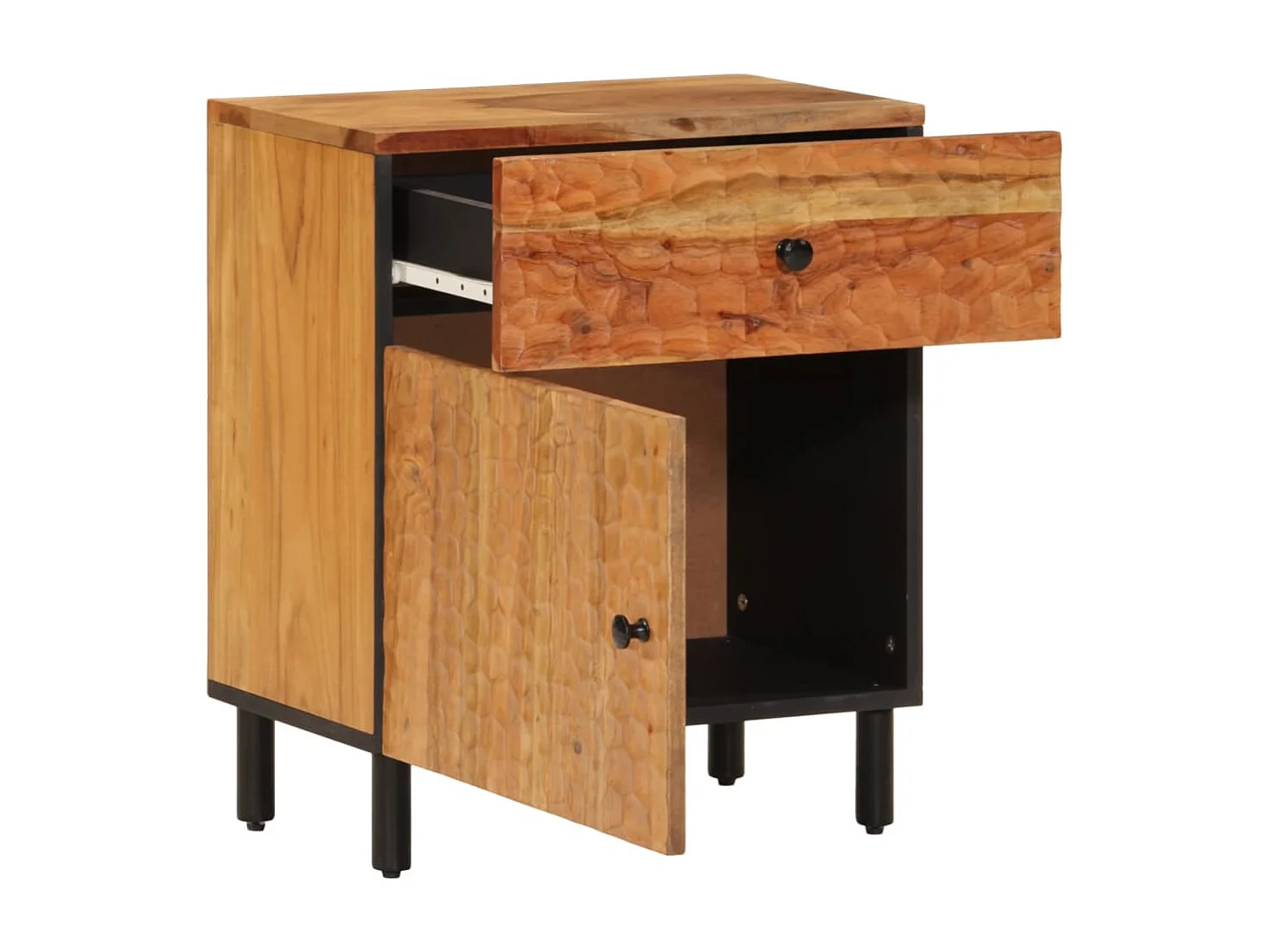 Table de chevet 50x33x60 bois d'acacia solide