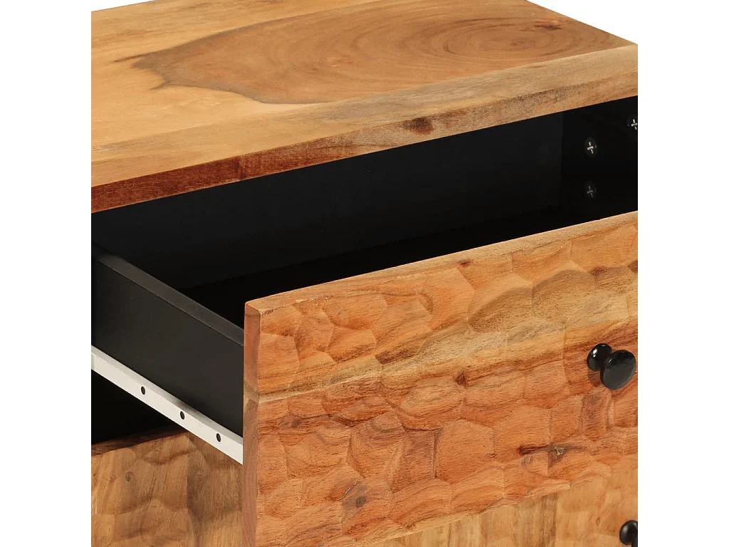 Table de chevet 50x33x60 bois d'acacia solide