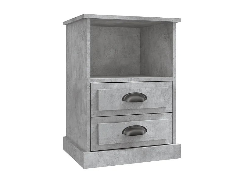 Table de chevet gris béton 43x36x60