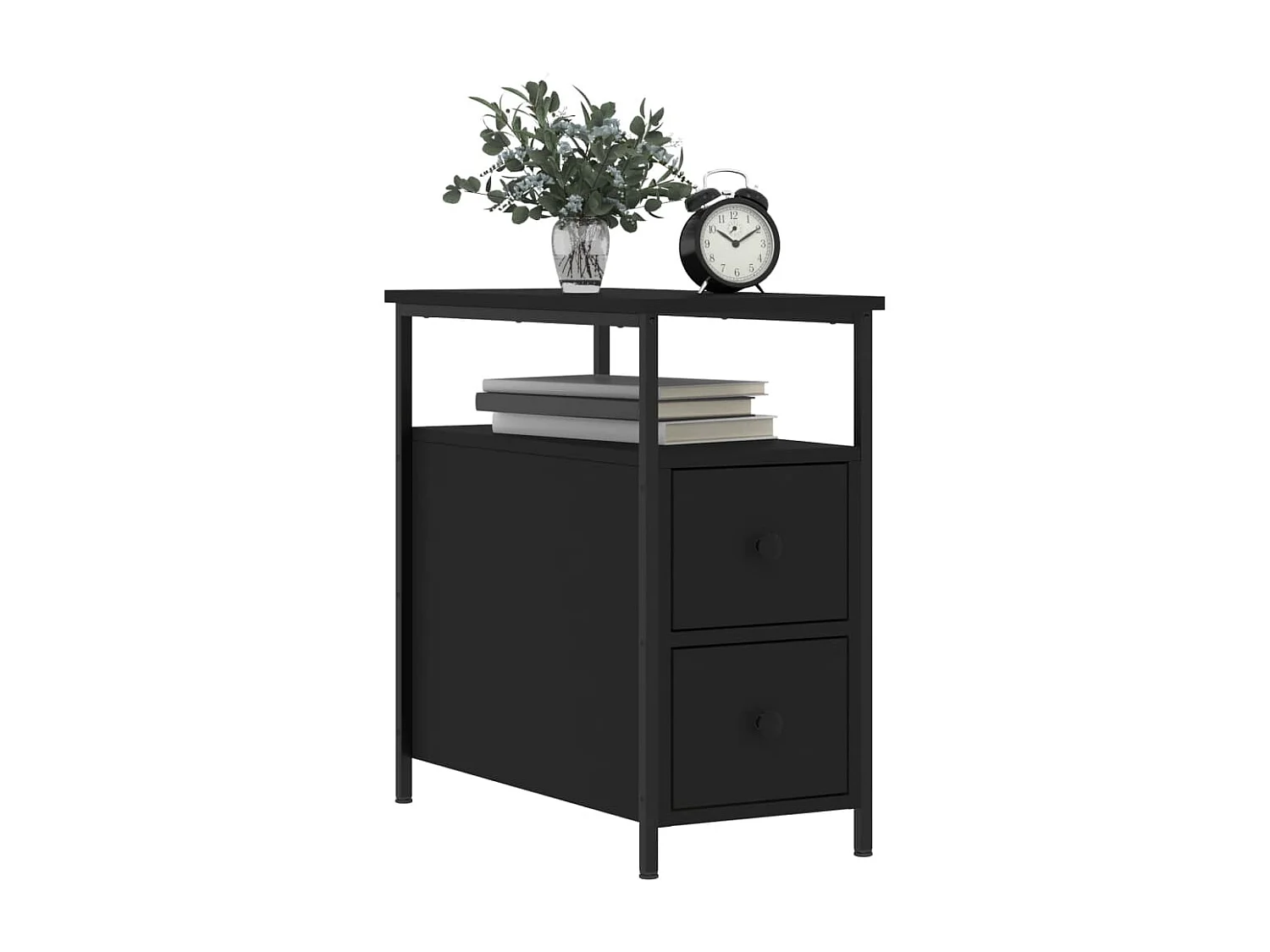 Tables de chevet 2 pcs noir 30x60x60 bois d’ingénierie