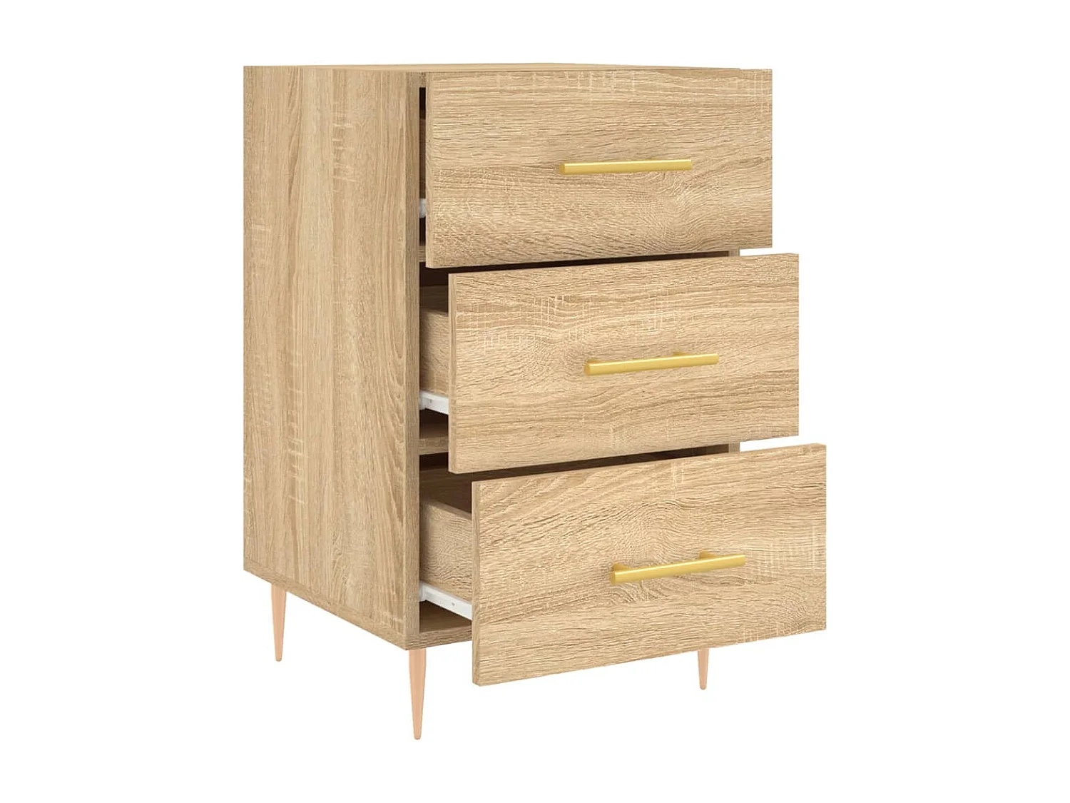 Table de chevet chêne sonoma 40x40x66 bois d'ingénierie