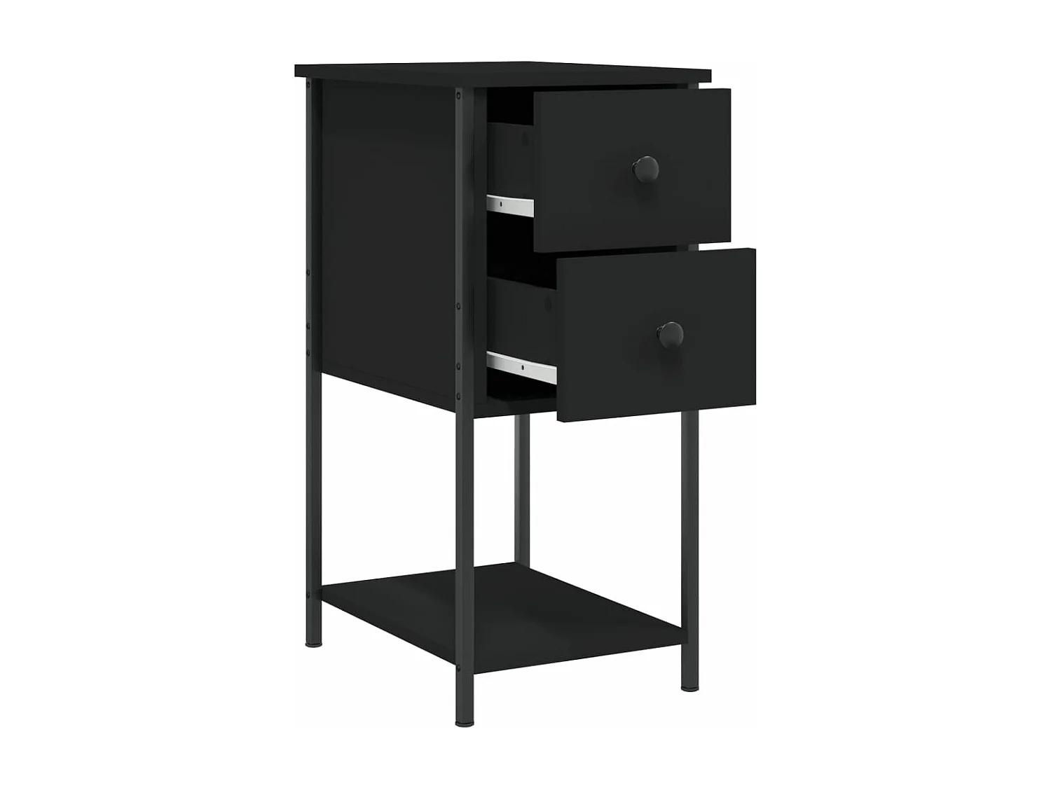 Table de chevet noir 32x42x70 bois d’ingénierie