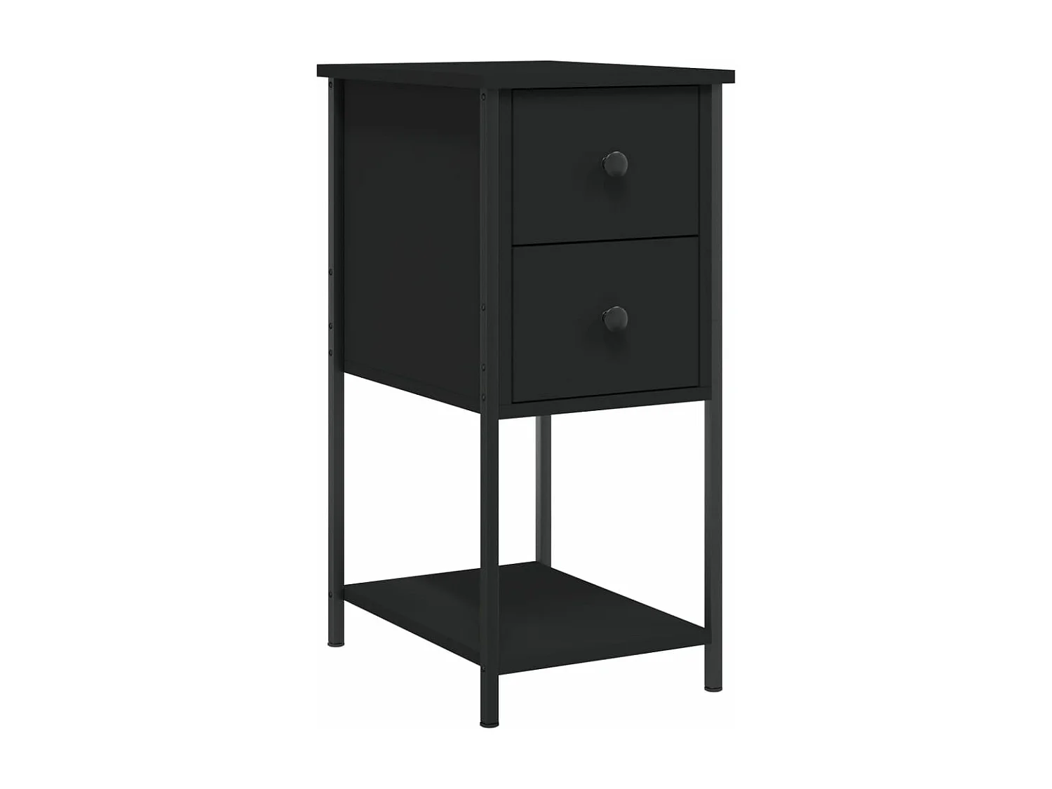 Table de chevet noir 32x42x70 bois d’ingénierie