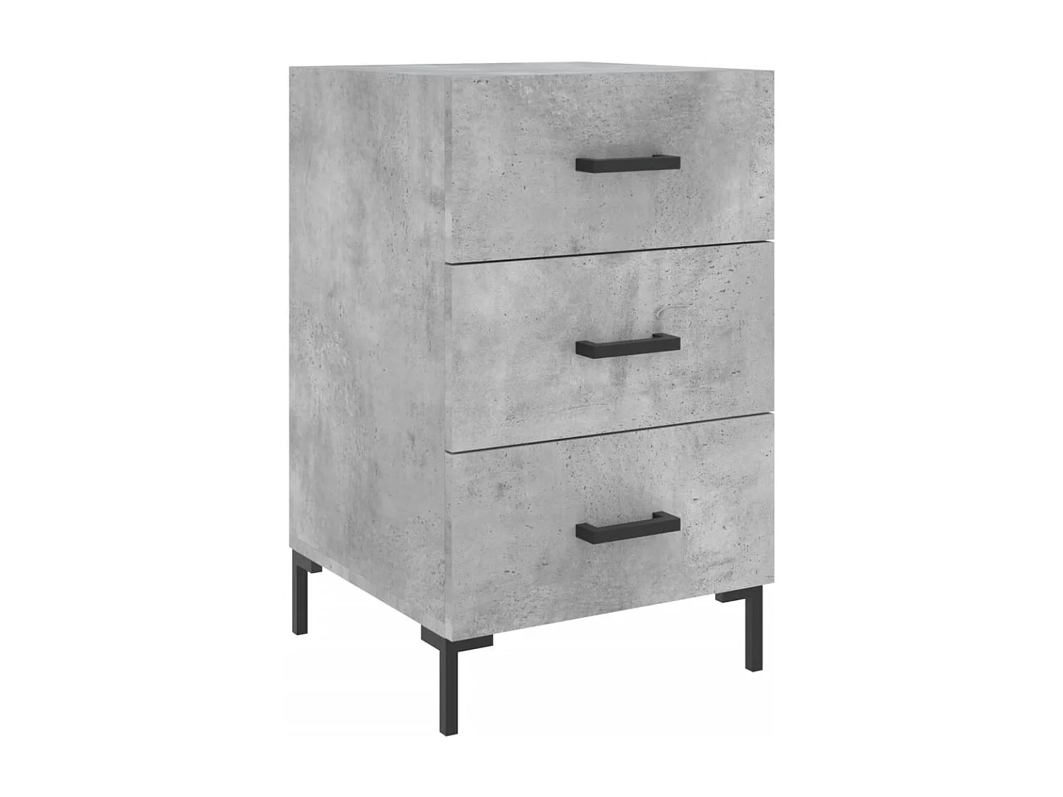 Table de chevet gris béton 40x40x66 bois d'ingénierie