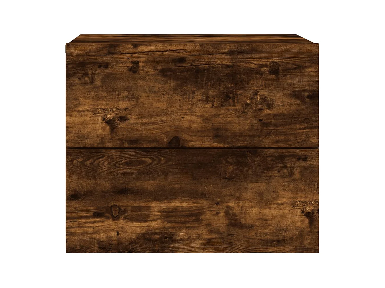 Tables de chevet murales avec lumières LED 2 pcs chêne fumé