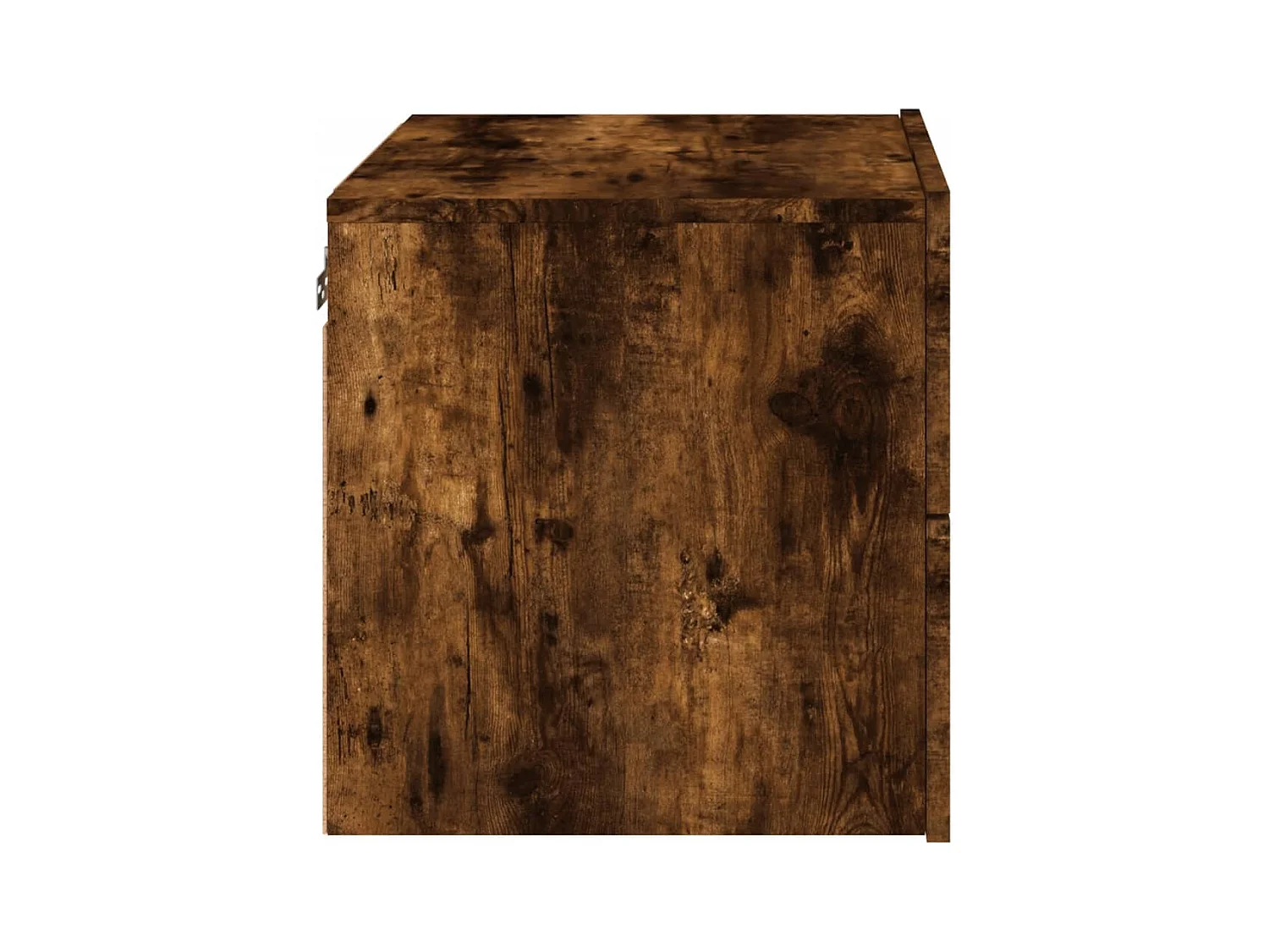 Tables de chevet murales avec lumières LED 2 pcs chêne fumé