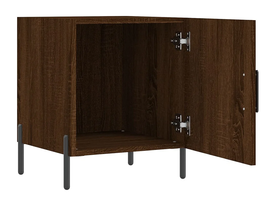 Table de chevet chêne marron 40x40x50 bois d’ingénierie