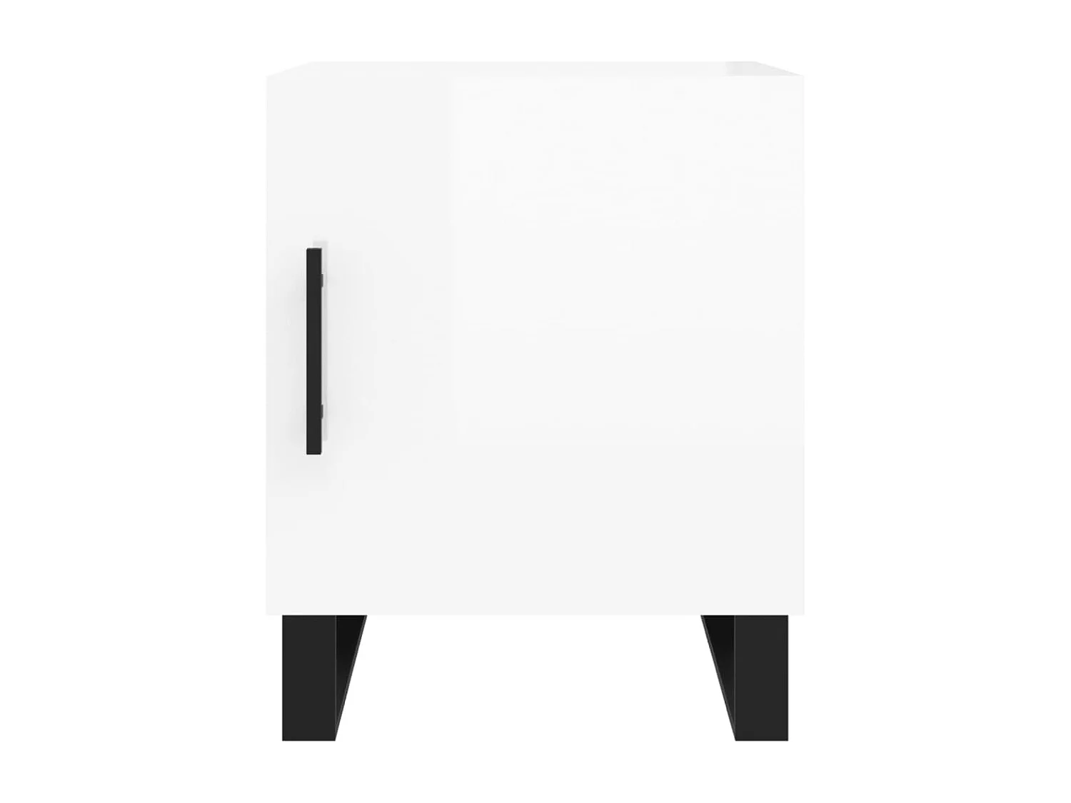 Tables de chevet 2 pcs blanc brillant 40x40x50