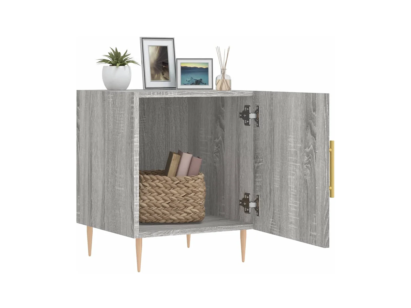 Tables de chevet 2 pcs sonoma gris 40x40x50 bois d'ingénierie