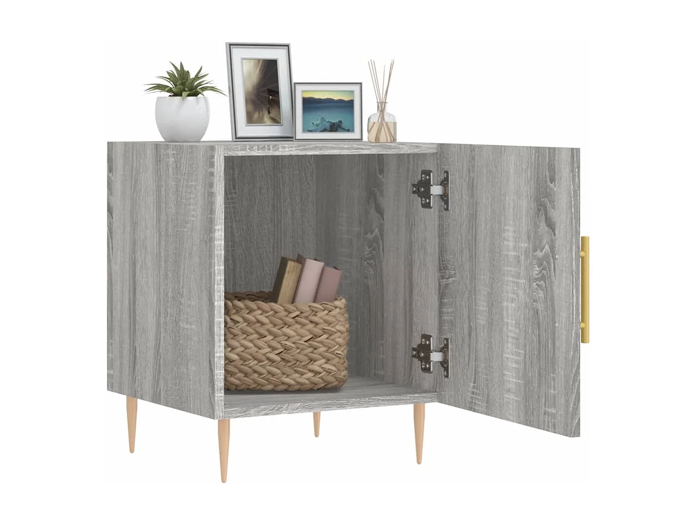 Tables de chevet 2 pcs sonoma gris 40x40x50 bois d'ingénierie